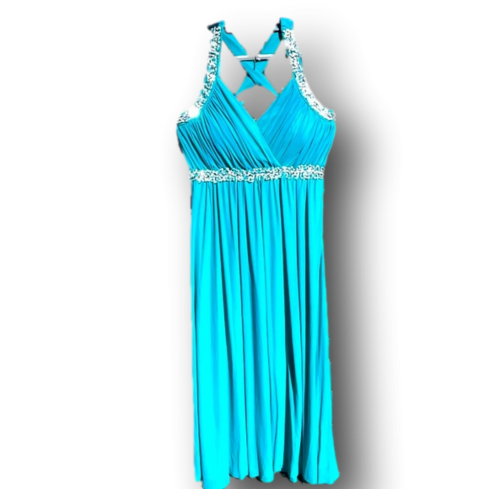 Coco Collection Turquoise Evening Dress